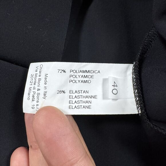 Chiara Boni La Petite Robe Florien Ruched Sheath Dress Women's 40 US 4 Black - Picture 8 of 13